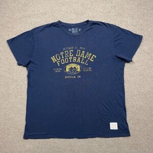 Notre Dame Fighting Irish Shirt Men Extra Large Blue NCAA Football Adult…